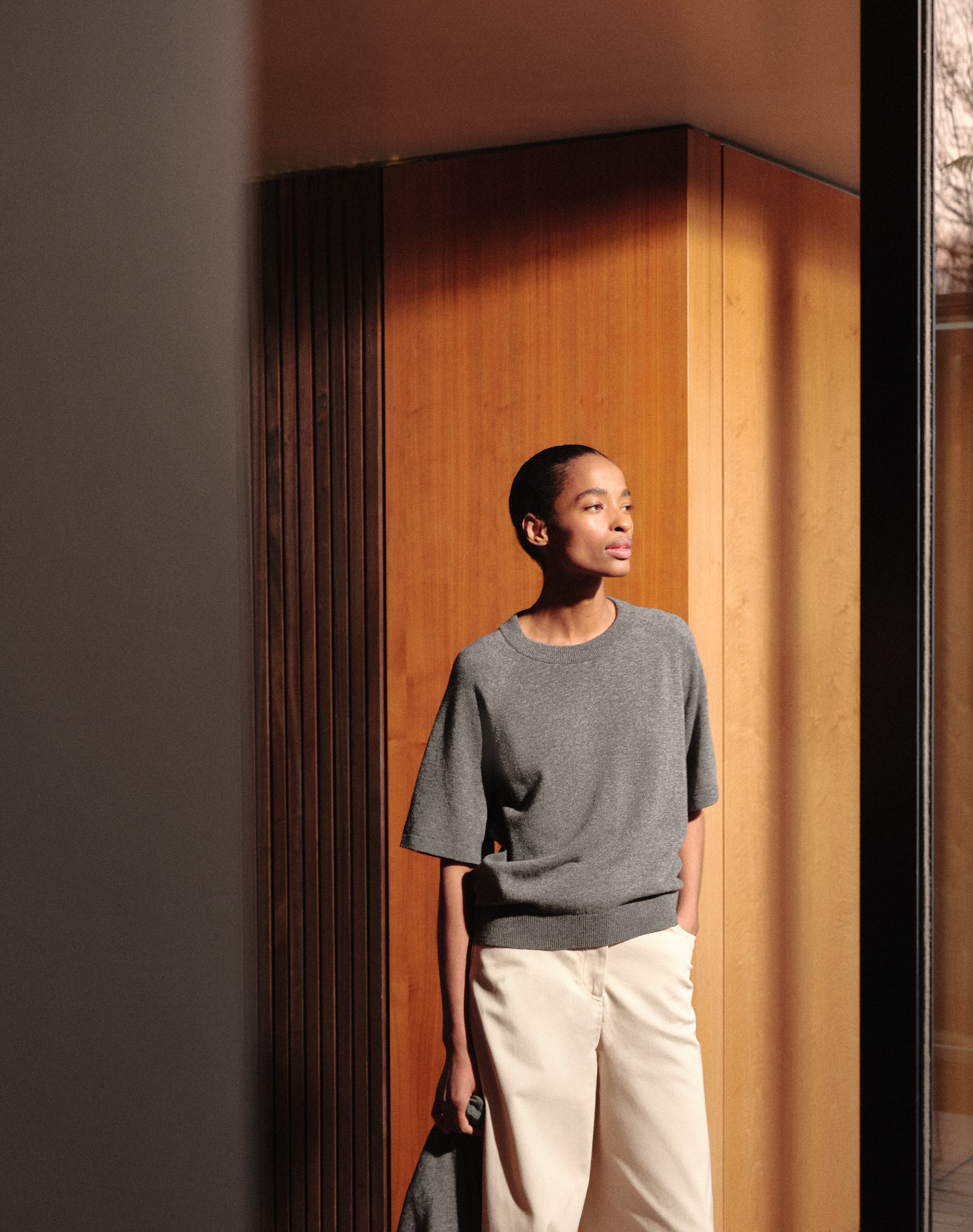 Grey Wool T-shirt