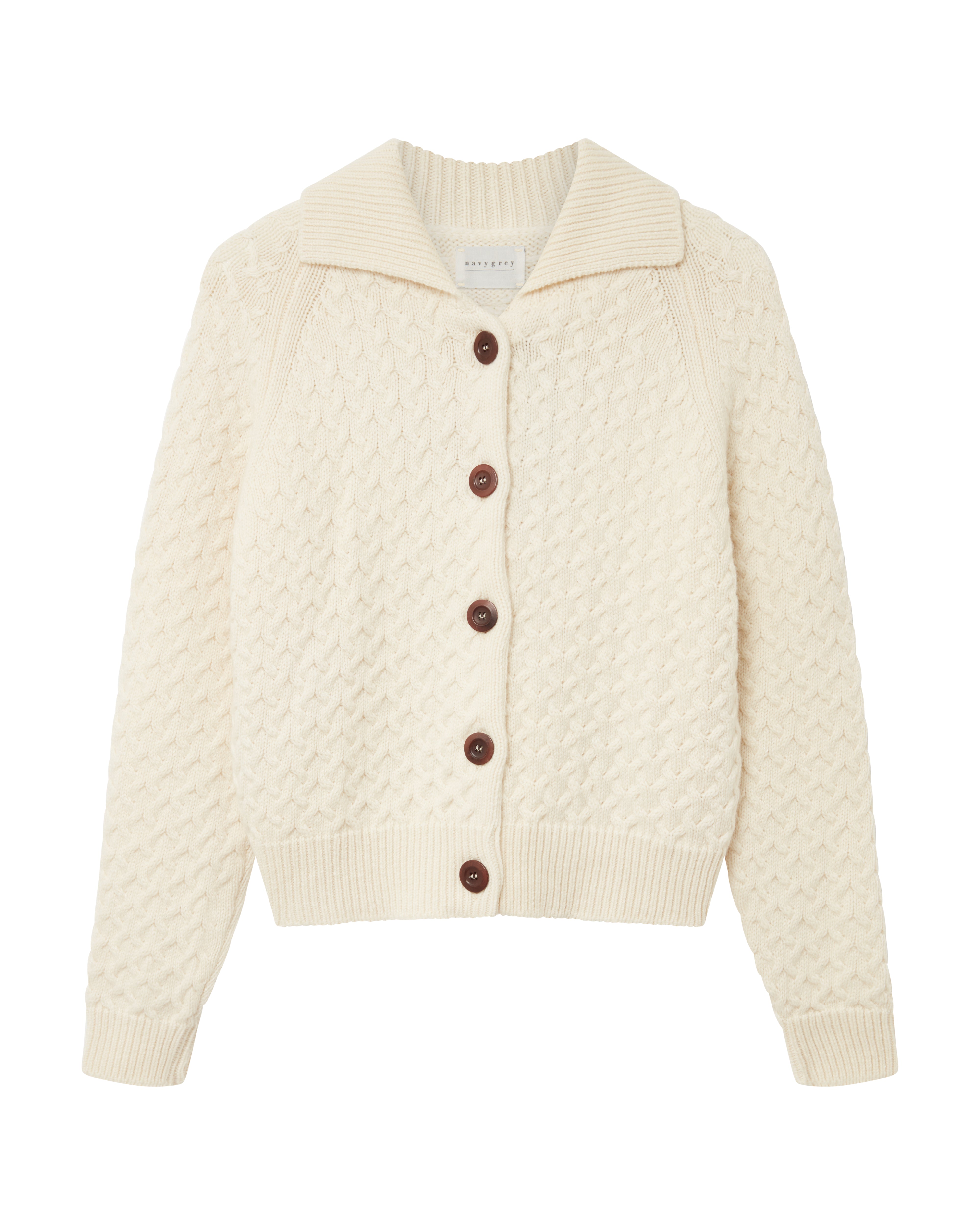 Cream Flecked Wool Cardigan